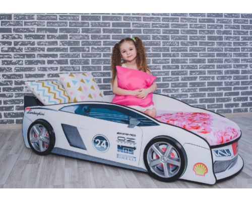 Кровать-машинка ''Ламба'' с подъёмным механизмом и матрасом